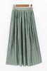 Metallic Pleated Maxi Skirts
