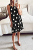 Dot Ruffles Hem Sleeveless Mini Dress