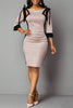 Hollow Bow Tie Seven Sleeve Dress