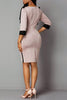 Hollow Bow Tie Seven Sleeve Dress