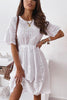 Hollow O Neck Flares Sleeve Dress
