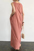 Linen Deep Pockets Sleeveless Maxi Dress