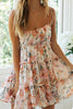 Ruffles Floral Print Slip Mini Dress