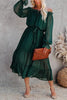 Layer Ruffles Off Shoulder Belted Maxi Dress