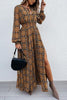 Emprie Waist Plaid Long Sleeve Maxi Dress