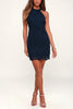 Halter Neck Lace Bodycon Dress