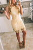 Halter Neck Lace Bodycon Dress