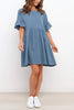 Ruffles Sleeve O Neck Mini Dress
