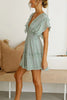 Lace Hem V Neck Backless Mini Dress