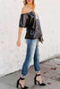 Sequin Dew Shoulder Blouse