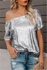 Sequin Dew Shoulder Blouse