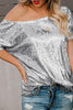 Sequin Dew Shoulder Blouse