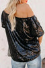Sequin Dew Shoulder Blouse
