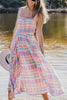 Stripe Shirred Bust Maxi Dress