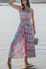 Stripe Shirred Bust Maxi Dress