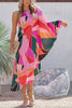 Multi Print Asymmetrical One Shoulder Dress
