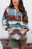 Sunset Aztec Print Pocketed Hoodie