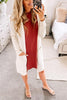 O Neck Side Slit Short Sleeve T Shirt Dress