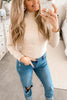 Ruffles Hem Long Sleeve Knit T Shirt