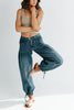 Pockets Drawstring Balloon Jeans