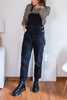 Solid Pockets Denim Overall