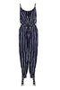 Stripe Bow Tie Slip Jumpsuits