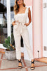 Ruffles Sqaure Neck Bleted Jumpsuits