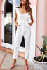 Ruffles Sqaure Neck Bleted Jumpsuits