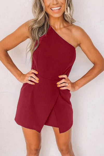 Missing Your Time One Shoulder Romper