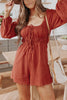 Puff Sleeve Smocked Romper