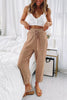 Solid Knit Drawstring Pants