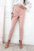 Button High Waist Trouser Pants