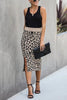 Knit Leopard Print Bodycon Skirt