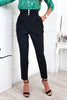 Button High Waist Trouser Pants