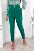 Button High Waist Trouser Pants