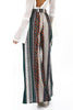 Striped Tie Waist Wide Leg Pants