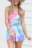 Tie Dye Pockets Strapless Romper