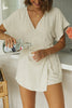 V Neckline Faux Wrap Romper