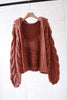 Knit Loose Hoodie Cardigan