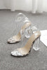 Snake Clear High Heel Sandals