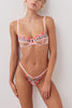 Sweet Floral Embroidered Thong Lingerie Set