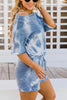 Tie Dye Short Sleeve Drawstring Short Set