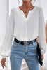 V Neck Long Sleeve Blouse