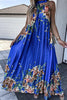 Life In Floral Pleated Halter Neck Maxi Dress
