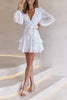 Layer Ruffles Wrap Mini Dress