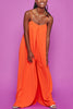 Spaghetti Straps Wide Leg Jumpsuits