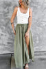 Slit Drawstring Maxi Skirts