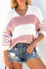 Stripe V Neck Sweater