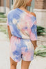 Tie Dye Short Sleeve Drawstring Short Set