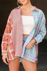 Late Goodbye Plaid Contrast Color Block Top